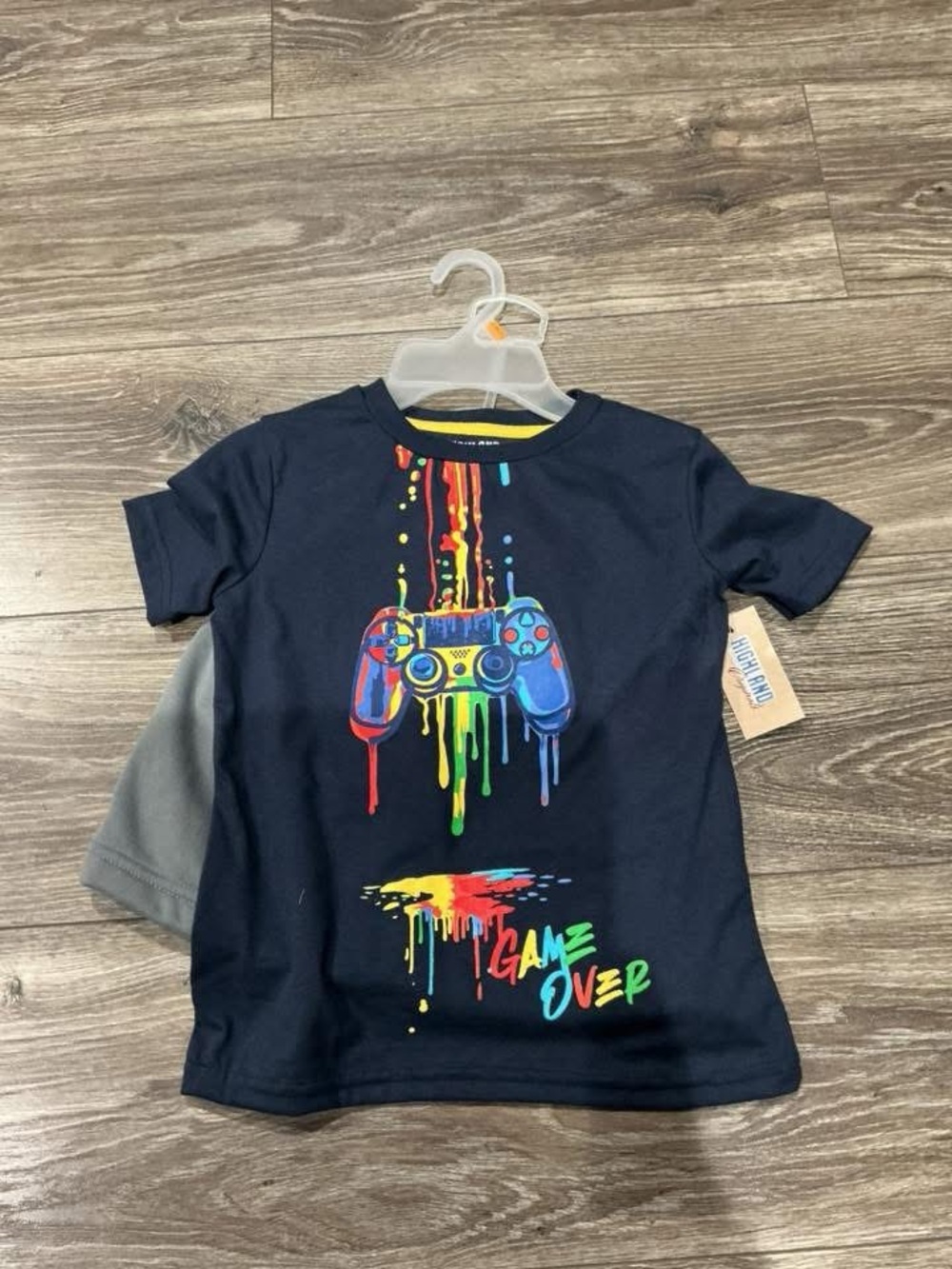 NWT Kids' Navy 'Game Over' Graphic Tee and Shorts Set